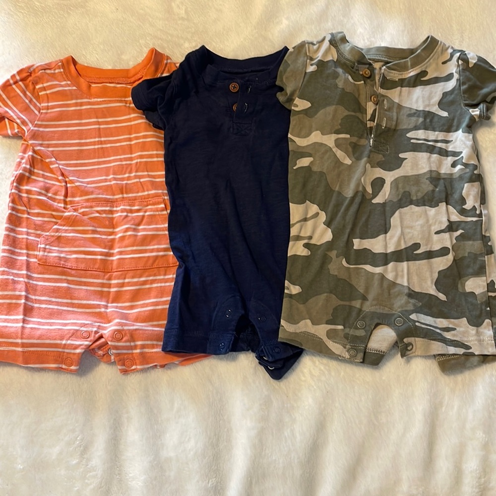 Lot of 3-6 month short rompers